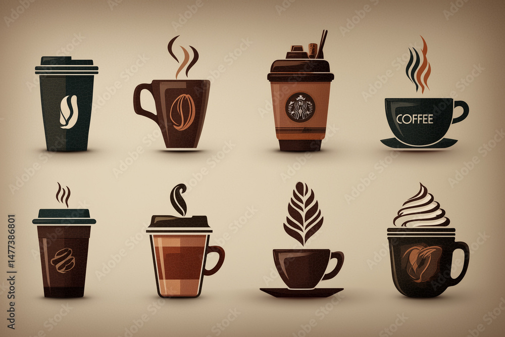 Obraz premium pictogrammes de café