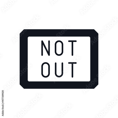 Not Out Vector icon