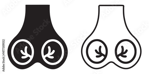 Human Testicle Icon Collection. Male reproductive organ anatomy collection. Reproductive system.