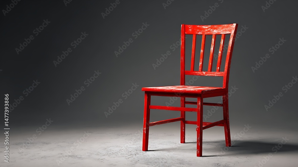 Red chair isolated Red chair isolated