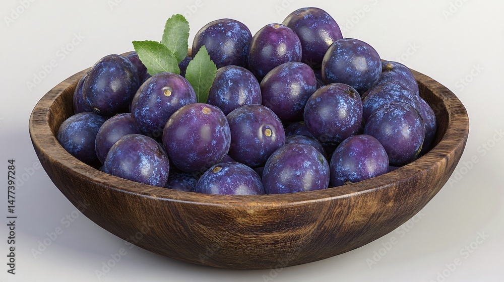 Fototapeta premium bowl of plums