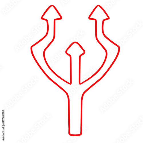 Abstract Symbolic Representation of Divergent Paths and Choices in Red