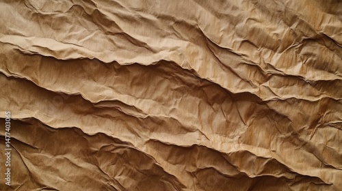 Wallpaper Mural A close-up of crumpled brown paper. Torontodigital.ca