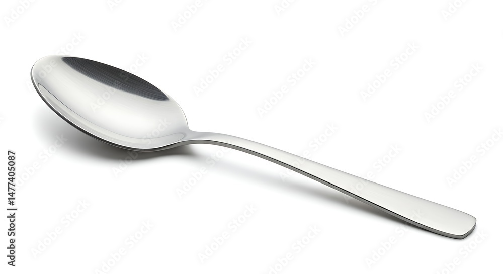 Silver Teaspoon Isolated on White Background for Culinary and Restaurant Use Highlighting Clean Utensil Design and Versatile Dining Silverware Essential for Serving and Eating Silver Teaspoon Isolated on White Background for Culinary and Restaurant Use Highlighting Clean Utensil Design and Versatile Dining Silverware Essential for Serving and Eating