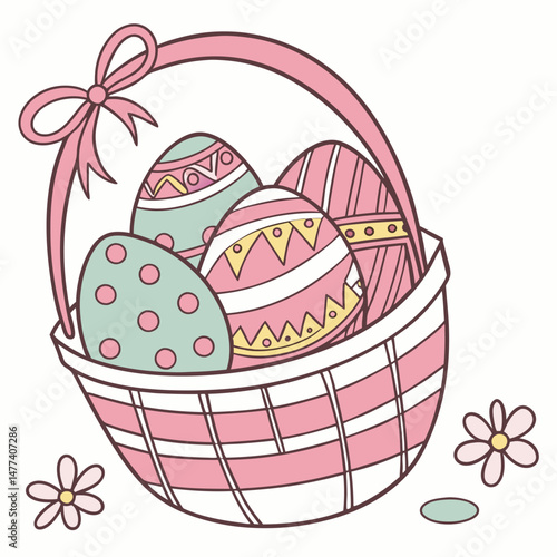 Variety easter eggs set vector image (166).eps