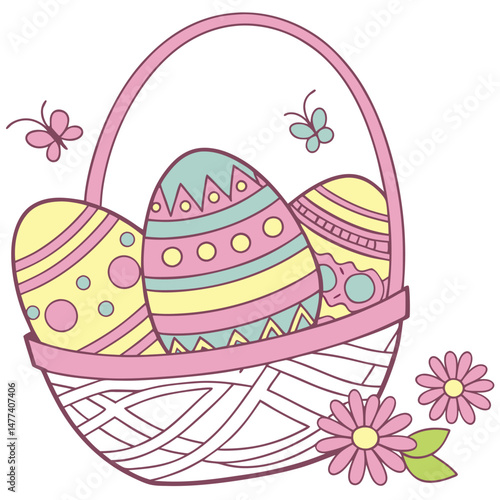 Variety easter eggs set vector image (167).eps