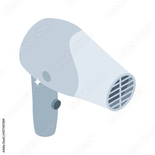 A isometric style icon of electric blow dryer