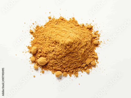 A Pile Of Finely Ground Dried Mint Leaves Is Presented On A Clean White Surface Capturing The Essence Of Culinary Preparation And The Subtle Textures Of The Spice With Warm Earthy Tones