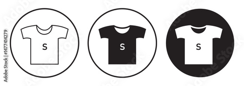 T-shirt icon. Simple flat, outline, solid style. Tee symbol, linear style sign for mobile concept and web design. line vector illustration isolated on white background. EPS 10.