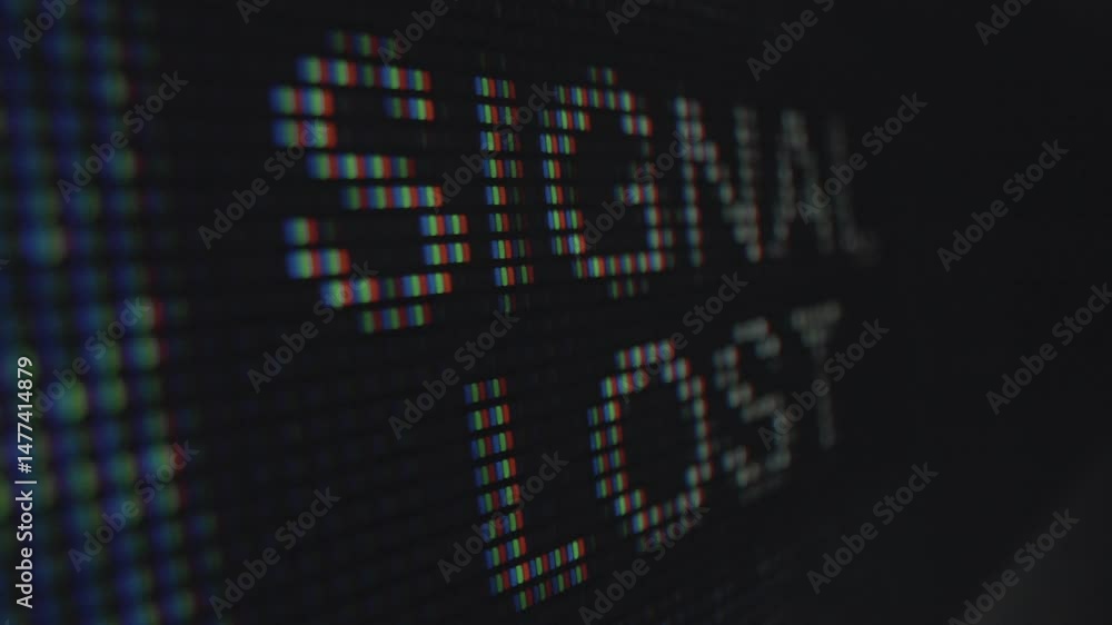 Digital Screen Displaying Signal Lost Message Digital Screen Displaying Signal Lost Message