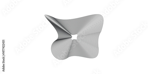 Abstract  wave line dynamics design 3d premium vector