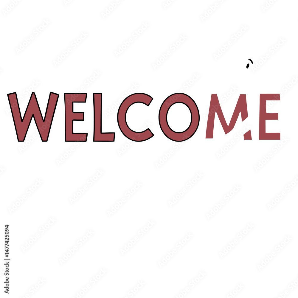 Fototapeta premium welcome vector illustration 02