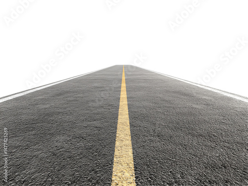 Empty road stretching to dark horizon