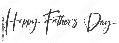 Happy Fathers Day typography banner. Father's day calligraphy poster. Vector illustration