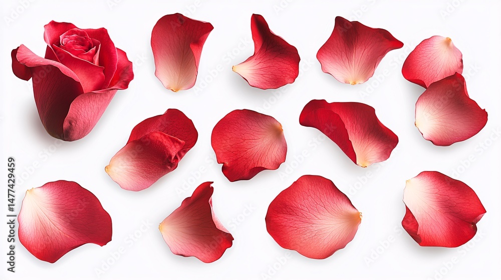 Fototapeta premium red rose petals