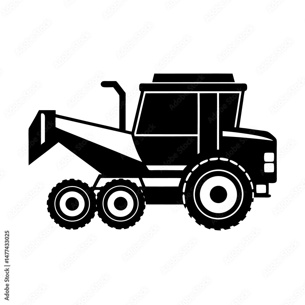 Obraz premium tractor isolated on white background