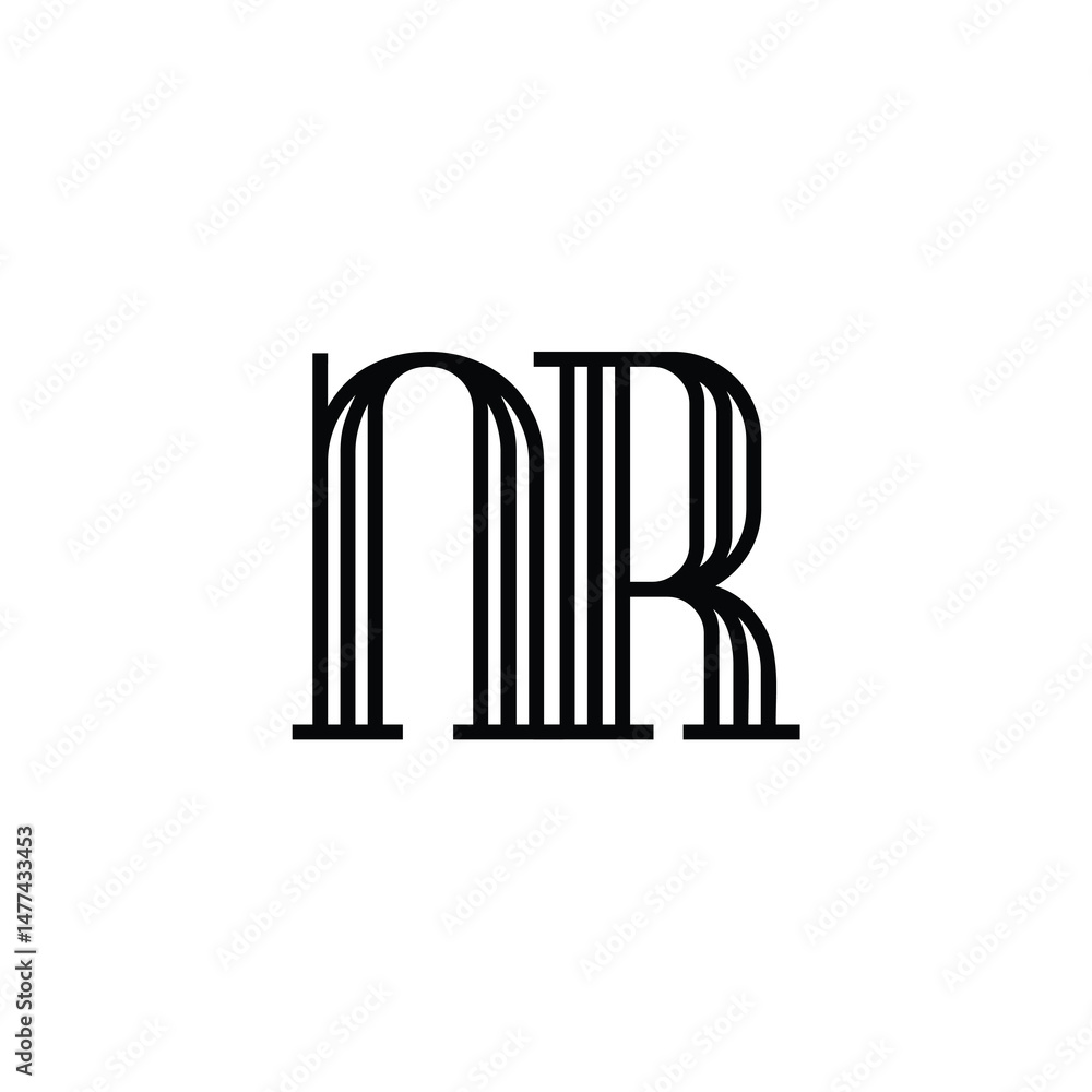 NR monogram logo design letter text name symbol monochrome logotype alphabet character simple logo NR monogram logo design letter text name symbol monochrome logotype alphabet character simple logo