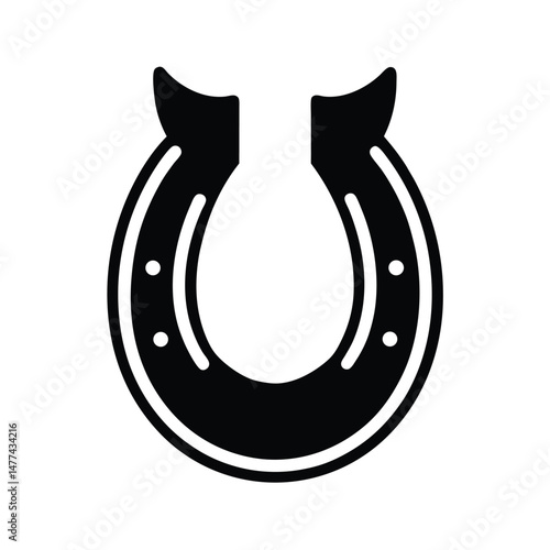 lucky horseshoe vector illustration