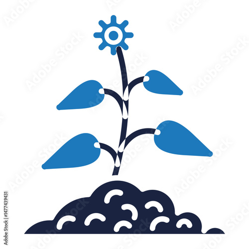 sprout icon blue