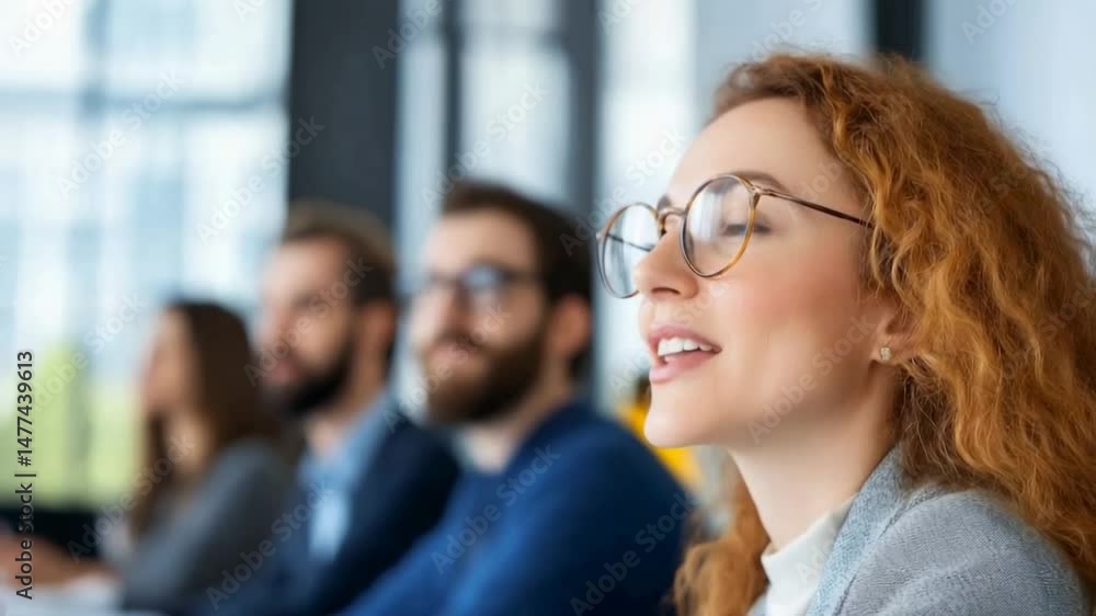 A group of diverse professionals participates in an engaging business meeting in a modern office environment. A group of diverse professionals participates in an engaging business meeting in a modern office environment.