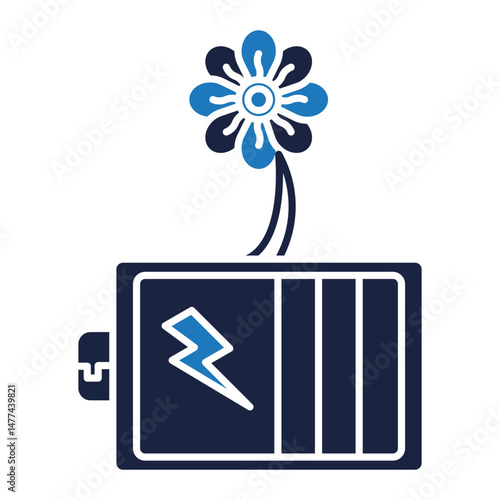 nature power icon blue