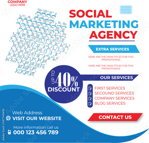 corporate unique social media post design