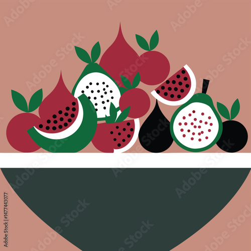 figs, fresh figs	, figs scrubs sale	, figs sale	, Vector Illustration of Whole and Cut Figs, Hand-drawn Style Figs Fruit Art