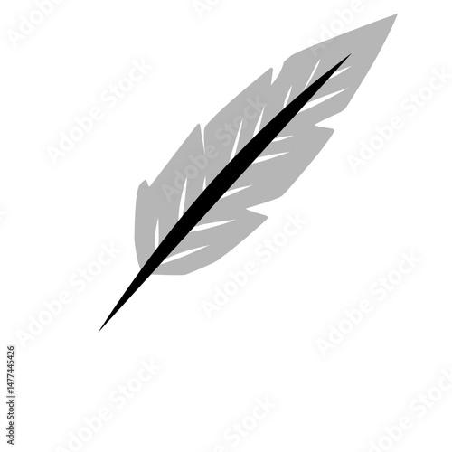 Elegant feather illustration on dark background evoking serenity and lightness