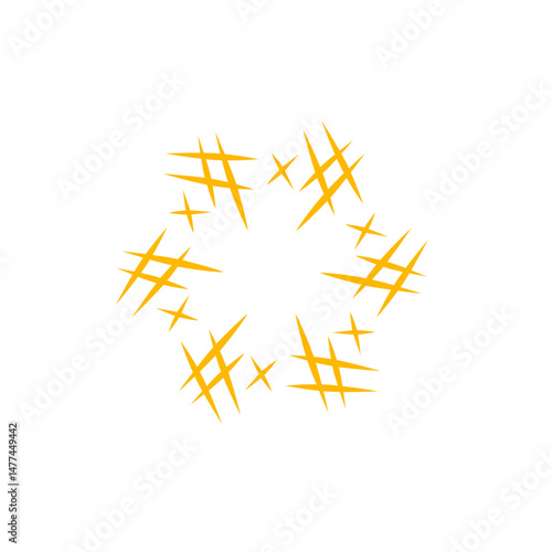 Abstract golden radial burst design on dark backdrop evoking cosmic energy