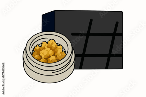 Cannabis Marijuana Wax crumble Vector Illustration