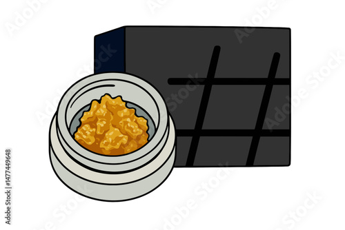 Cannabis Marijuana Wax Diamond sauce Vector Illustration