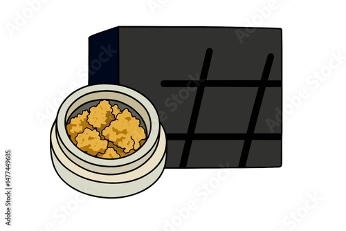 Cannabis Marijuana Wax Crumble Vector Illustration