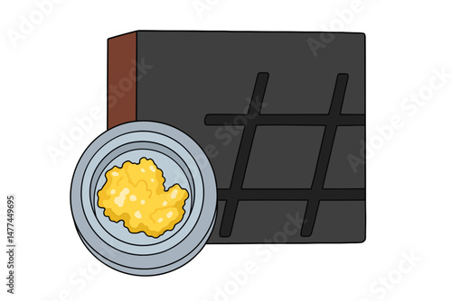 Cannabis Marijuana Wax badder Vector Illustration