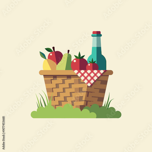 Barbecue grill with fire and cooked meat on a table outdoors  