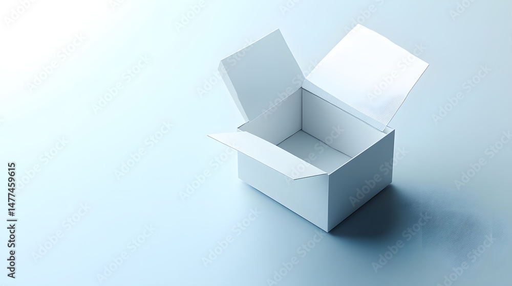 Fototapeta premium Empty white box, open