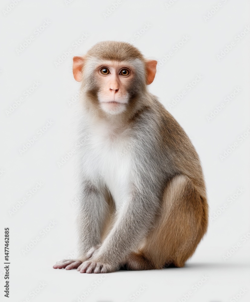 Fototapeta premium Adorable Baby Monkey A Cute and Curious Primate