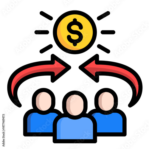 Shared Economy  Icon Element For Design	