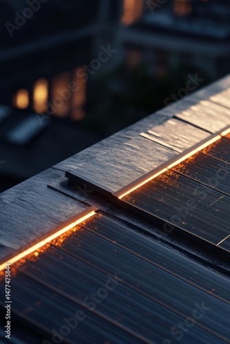 Obraz na płótnie Close-up of solar panel reflecting light. w salonie