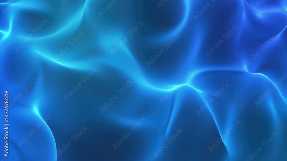 Fototapeta premium Abstract blue light trails flowing and waving background