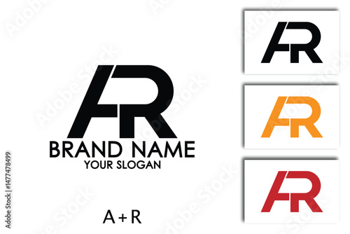 Unique Alphabet AR, RA initial letter Logo Design for branding