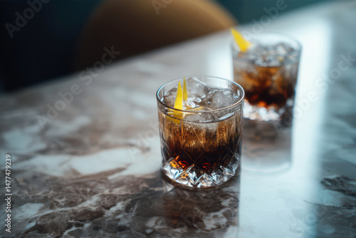 Enjoying a refreshing Italian iced espresso tonic