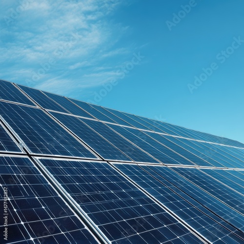 Obraz na płótnie Solar panels harnessing clean energy from sunlight. w salonie