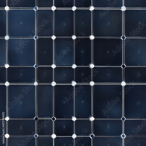 Obraz na płótnie Close-up of solar panel grid in blue tones. w salonie
