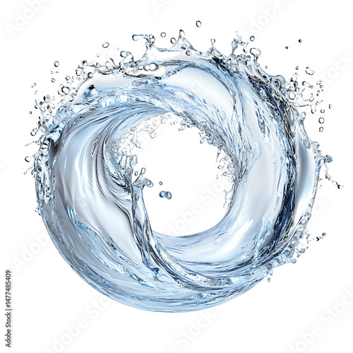 water splash isolated on png