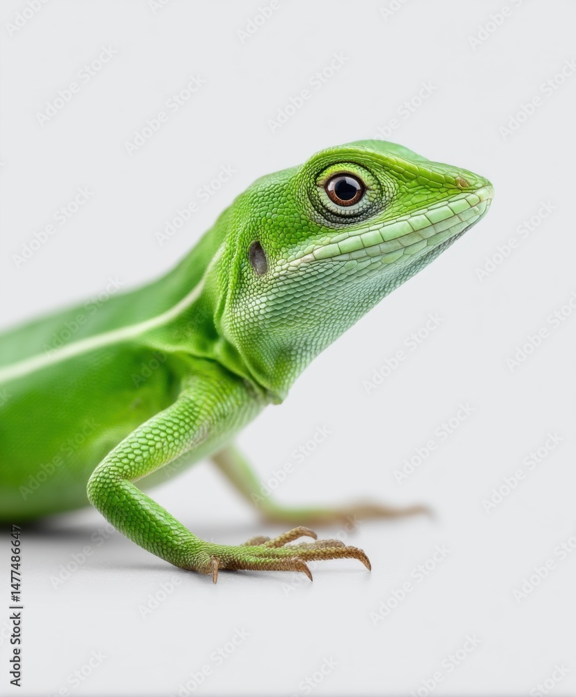 Fototapeta premium Close-up of a Green Iguana showcasing vibrant scales and detailed features