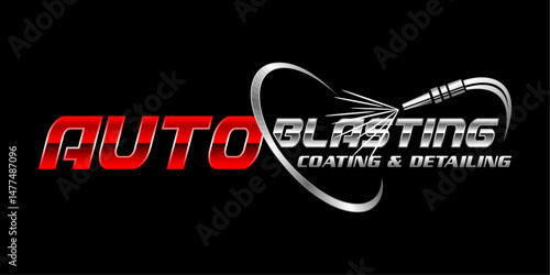 Auto blasting car logo vector illustration letter template