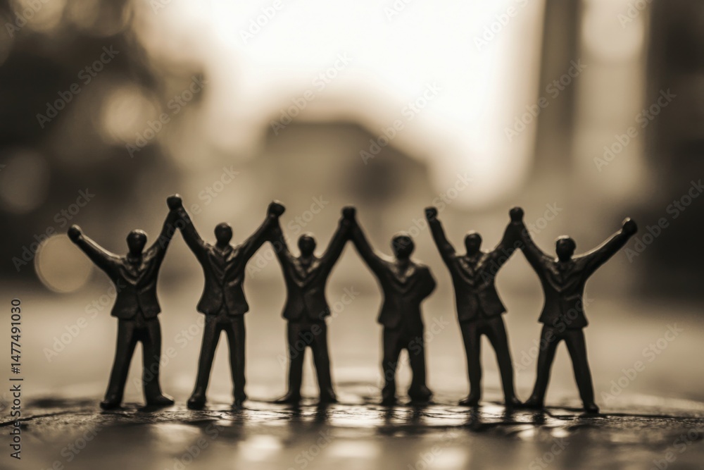 Fototapeta premium Unity in Teamwork Sculpture