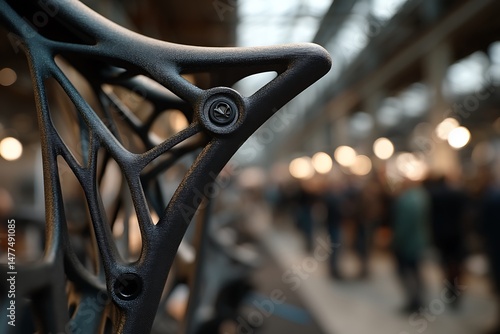 Innovative 3D-Printed Bike Frame Close-Up: A Glimpse into the Future of Cycling Technology