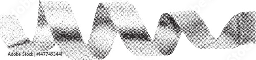 Black and white halftone wave pattern vector abstract textured background photocopy effect grainy grunge stippled distressed vintage backdrop dotted swirl noise stipple old photo copy screen print