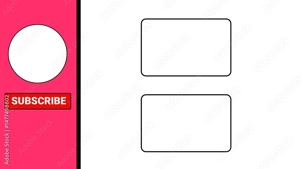 YouTube End Screen Template - Simple and Clean Design